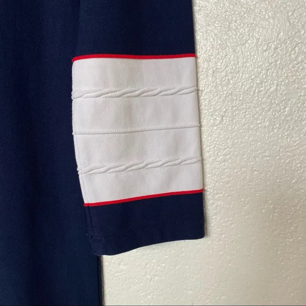 Leota Navy Blue Nautical Shift Dress Size XS